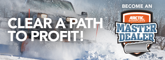 Truck plowing snow